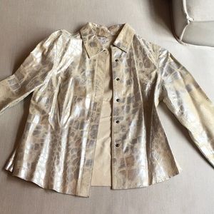 Suede long sleeve dress shirt